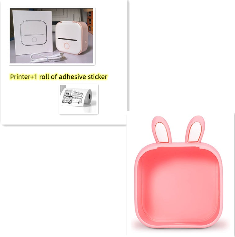 Portable Mini Thermal Label Printer Home Photo Printer Student Wrong Question Printer Bluetooth-compatible Mini Label Printer Price Tag - EBS PLATFORM INC.
