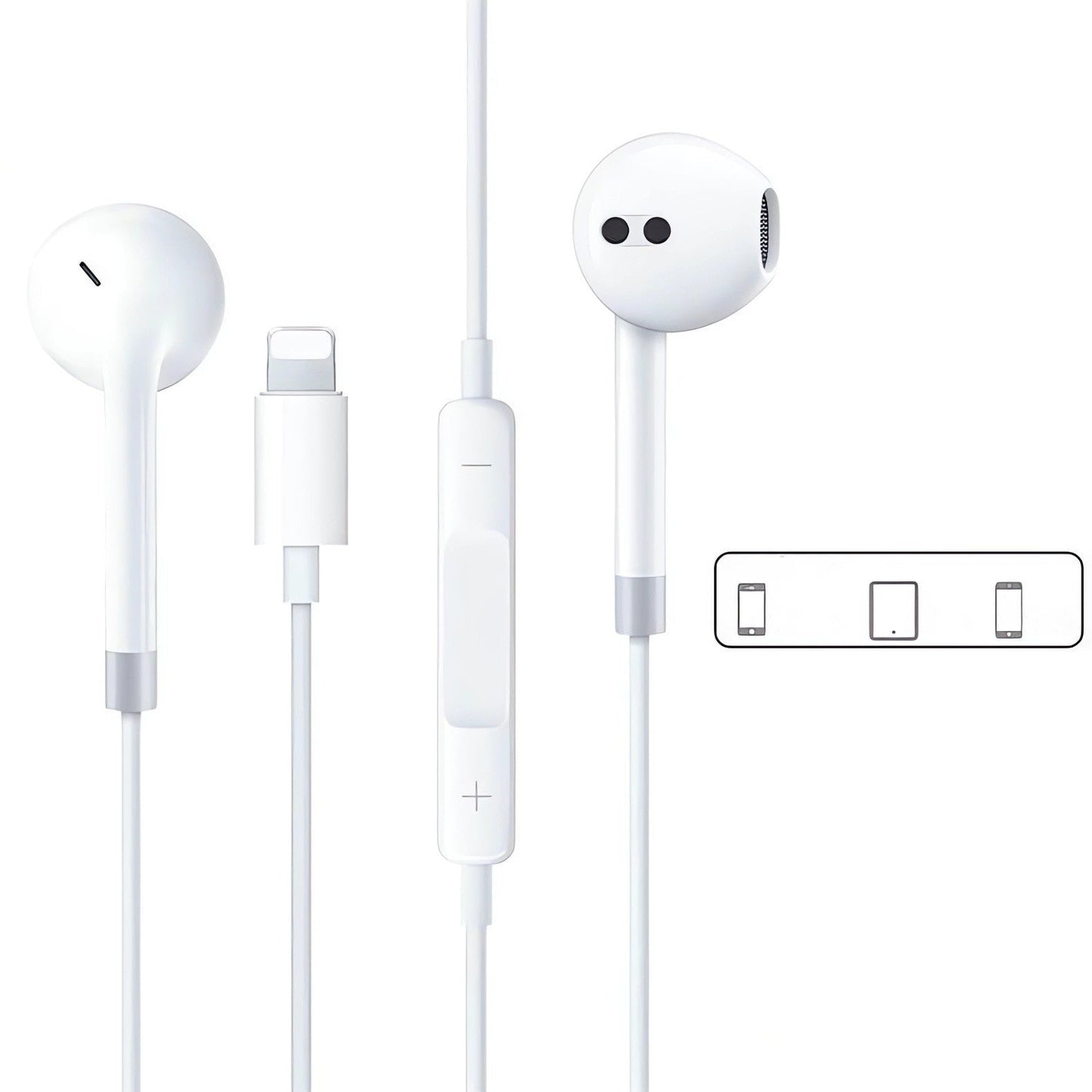 Lightning In-ear Headphones For IPhone14,13,12,11,7,8 Plus, XS, With Lightning Connector, IPhone Wired Earbuds, Built-in Remote Control To Control Music, Calls, And Volume