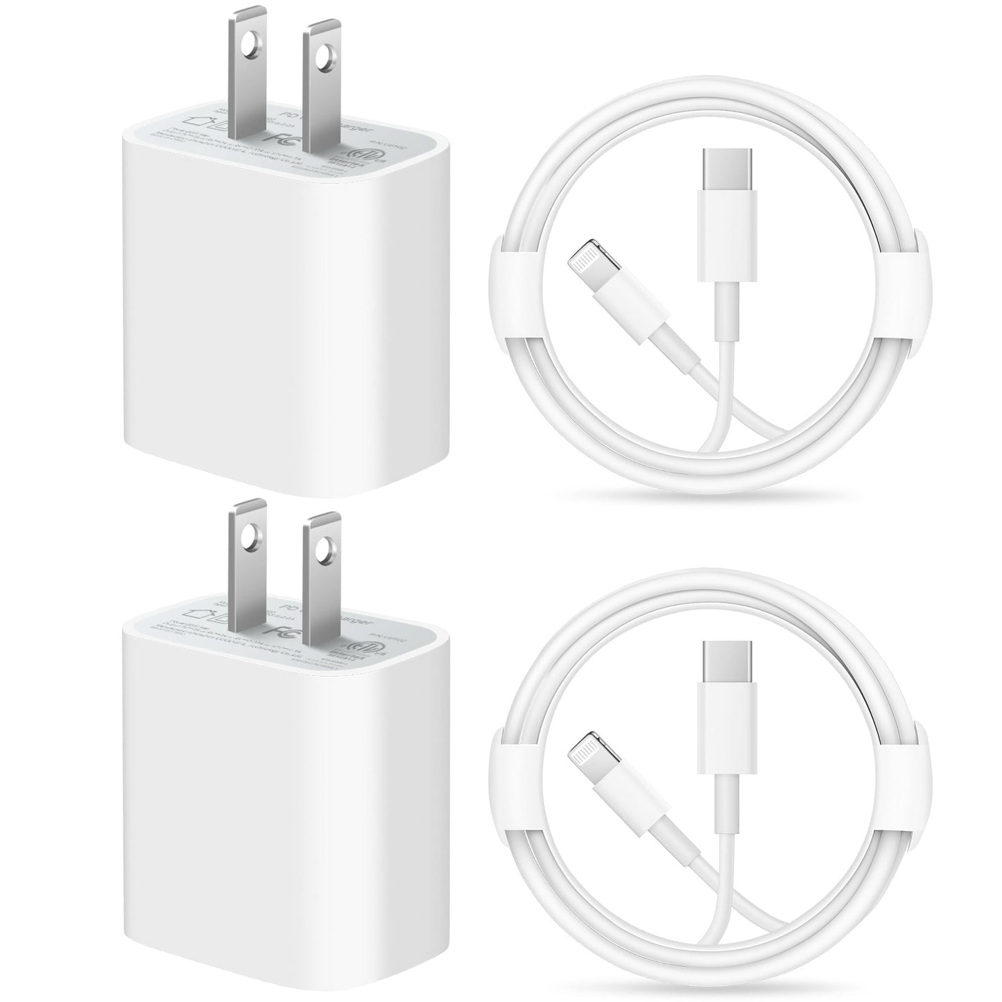 Coreykin 20W USB C Charger-Super Fast Charger with 6FT Cable-Compatible with iPhone 14/14Pro/14Pro Max/13/13 Pro/13Pro Max/12/12Pro/XS/Max/XR/X/8/8 Plus-White
