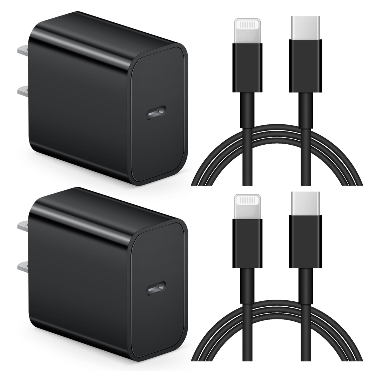 Coreykin 20W USB C Wall Charger-2 Pack Super Fast Charger with 6FT Cable-Compatible with iPhone 14/14Pro/13/13 Pro/12/12Pro/XS/Max/XR/X/8/8 Plus-Blue