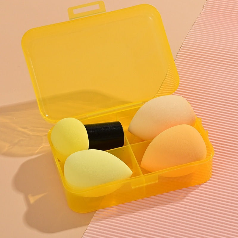 Beauty Egg Drop Gourd Diagonal Cut Powder Puff Super Soft And Snug, No Powder To Eat Makeup Egg Mushroom Head Set