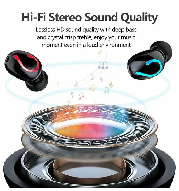 Bluetooth 5.1 Headset TWS Wireless Earphones Mini Earbuds Stereo Headphones IPX7 - EBS PLATFORM INC.