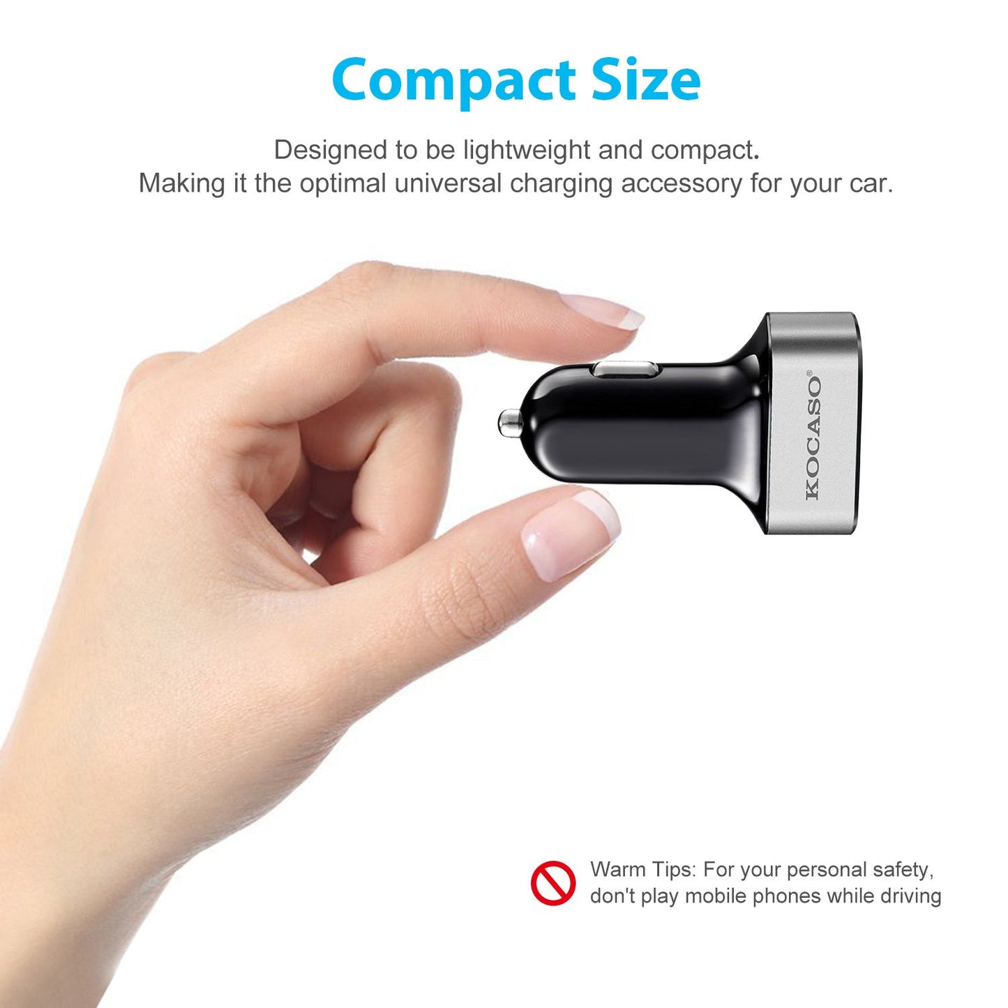 1Pc 3Port USB Car Charger 30W 5.5A For IOS Phone 16 15 14 And More