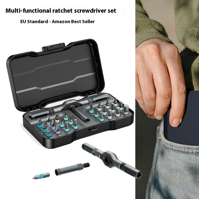 24-in-1 Ratcheting Screwdriver Kit, Multi-Bit Wrench Tool Set for Home, DIY & Professional Repairs