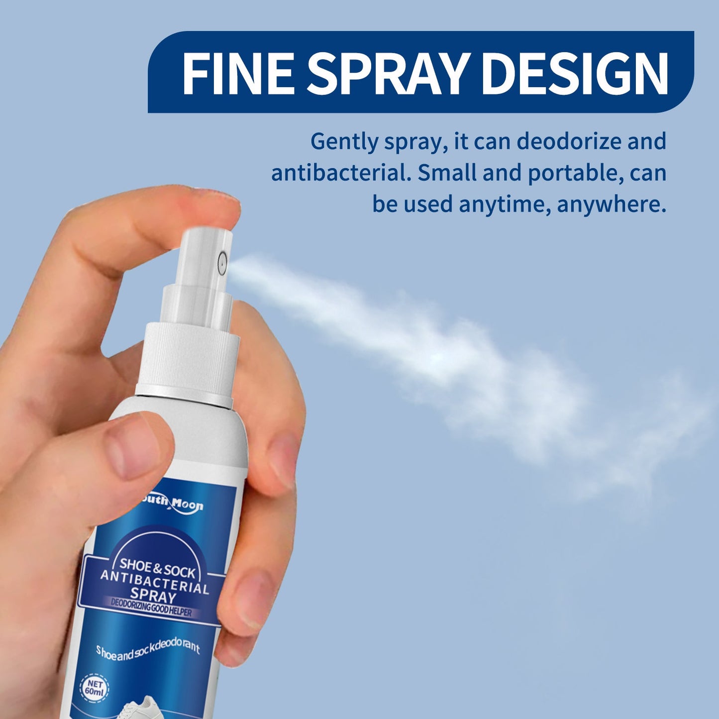 South Moon Shoe And Sock Deodorizing Spray Shoe And Sock Cleaner Sweaty Feet Odor Remover Dry Shoe Cabinet Freshener - EBS PLATFORM INC.