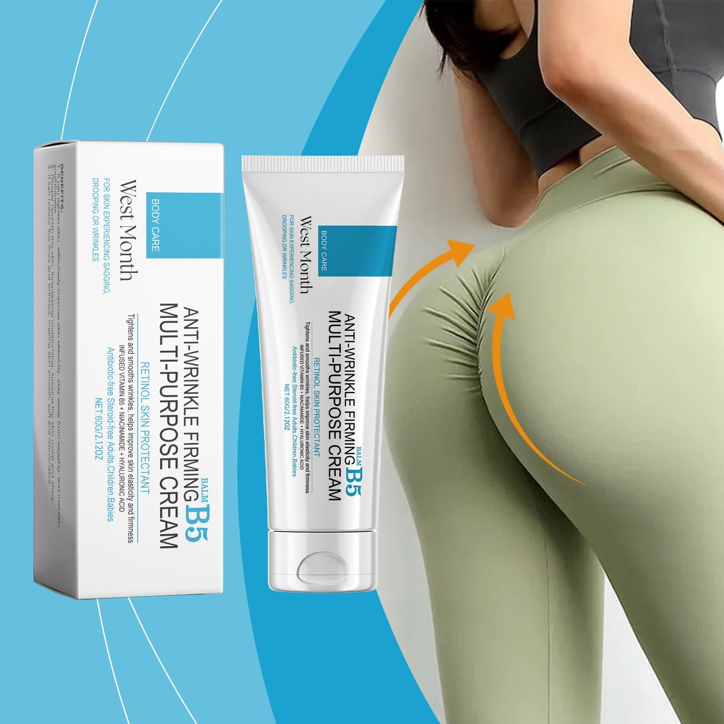 WEST MONTH B5 Body Butter Anti Wrinkle And Firming Cream For Moisturizing, Lifting, Firming, And Fading Fine Lines