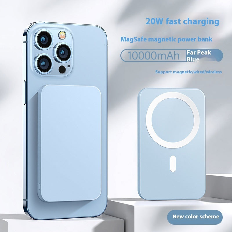 Portable Magnetic Power Bank – Wireless Fast Charging Mini Back Clip Charger