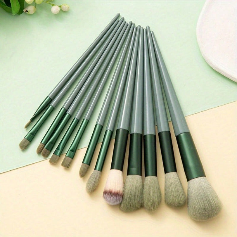 Makeup Brush Set- Soft And Fluffy Professional Makeup Foundation, Powder Eyeshadow, Kabuki Mixed Makeup Brush, Beauty Kit, Makeup Sponge, Beauty Gift, Makeup Beginner -13 Pieces