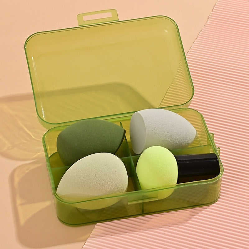 Beauty Egg Drop Gourd Diagonal Cut Powder Puff Super Soft And Snug, No Powder To Eat Makeup Egg Mushroom Head Set