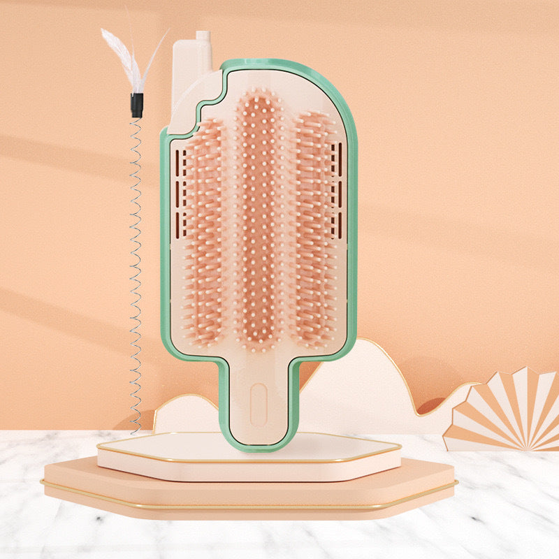 Cat Self Grooming Brush, Popsicle-Shaped, Corner Massage Comb, Cat Scratcher