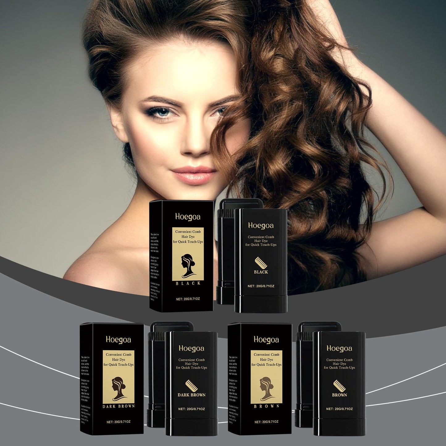 Hoegoa Hair Hair Hair Color Temporary Hair Hair Stick Is A Naturally Gentle And Non-irritating Pigmentation Hairdresser