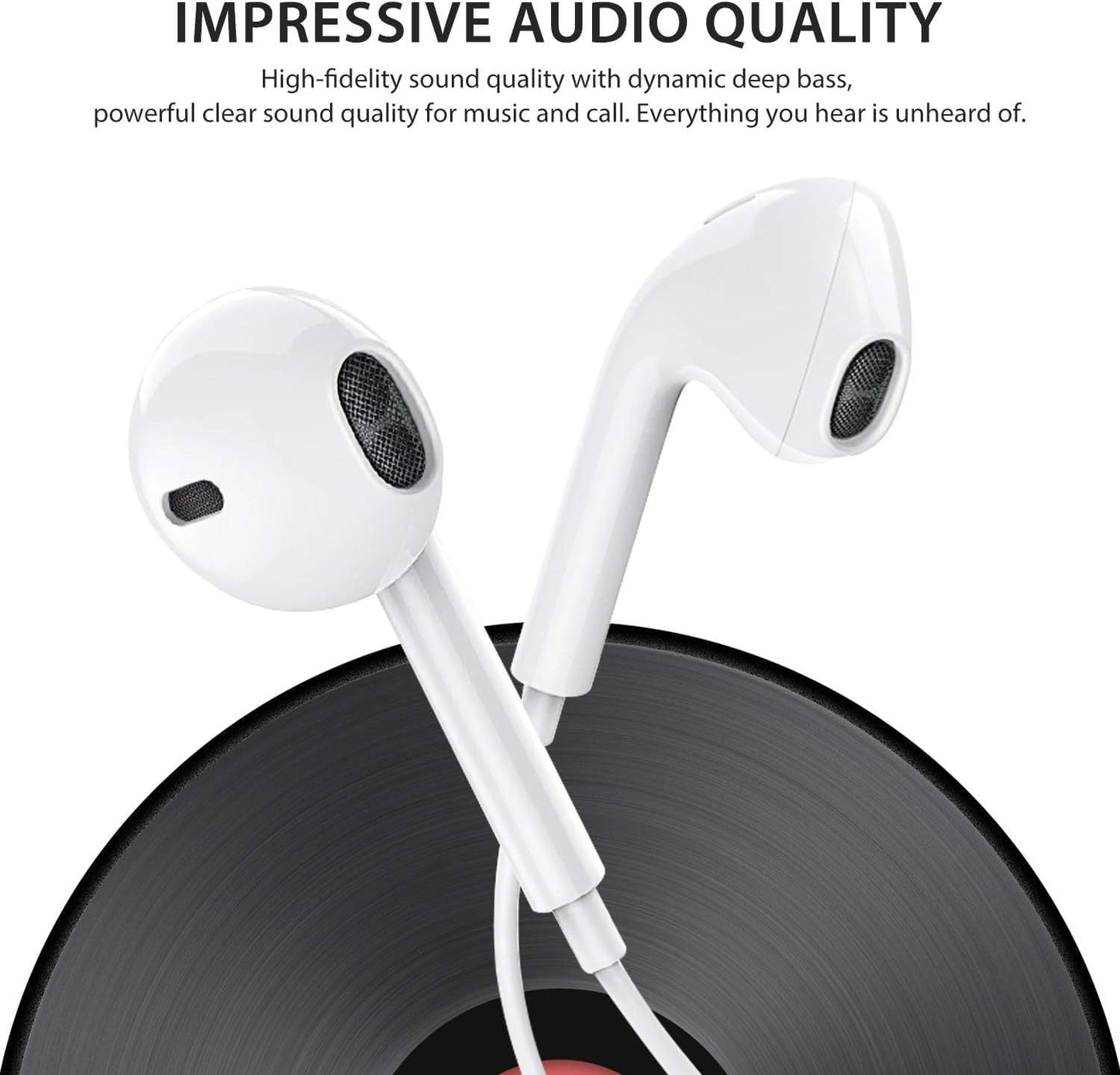 Lightning In-ear Headphones For IPhone14,13,12,11,7,8 Plus, XS, With Lightning Connector, IPhone Wired Earbuds, Built-in Remote Control To Control Music, Calls, And Volume
