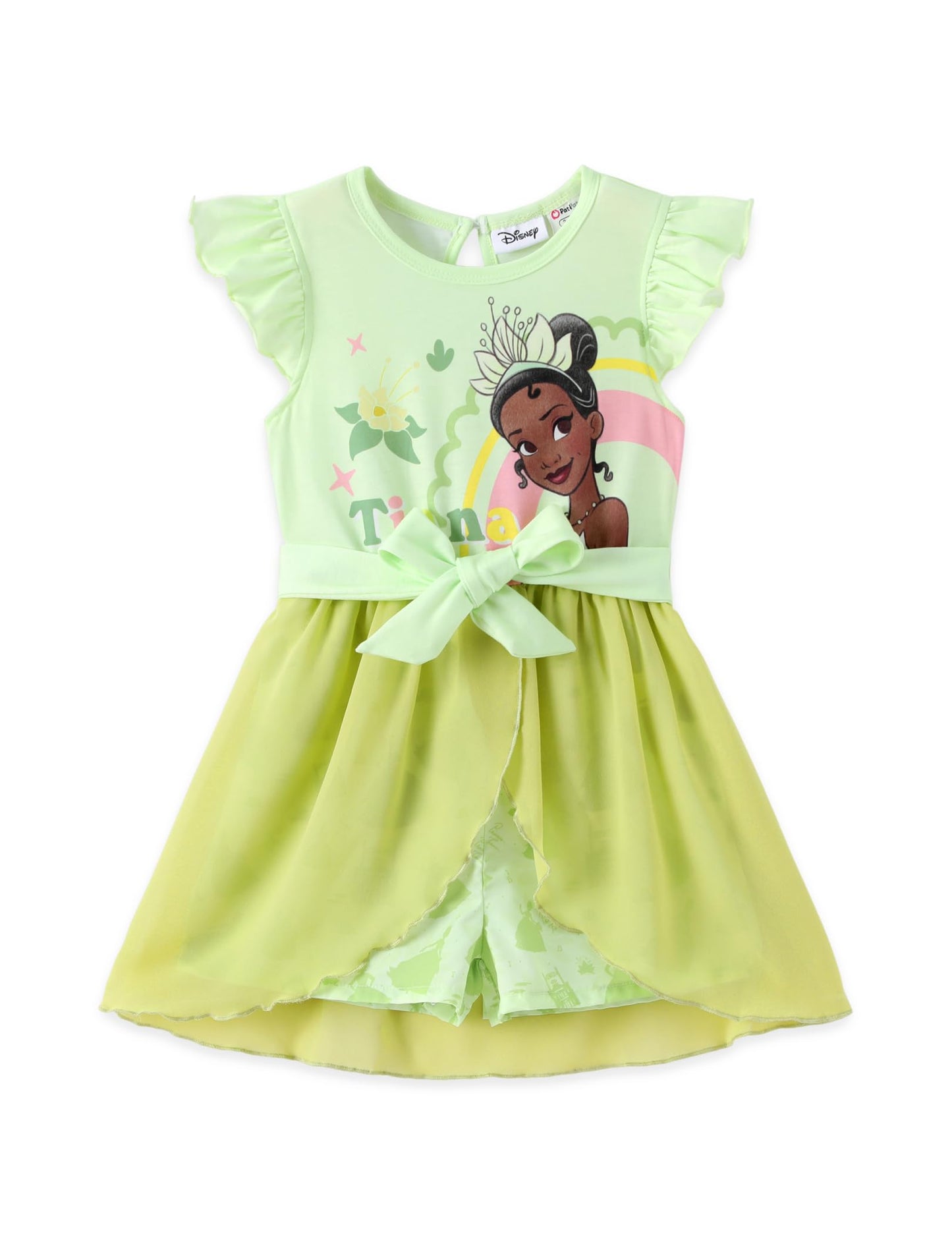 Disney Princess Frozen Elsa Minnie Mouse Stitch Toddler Girl Romper With Skirt Overlay Summer Jumpsuit with Bow 2-6 Years