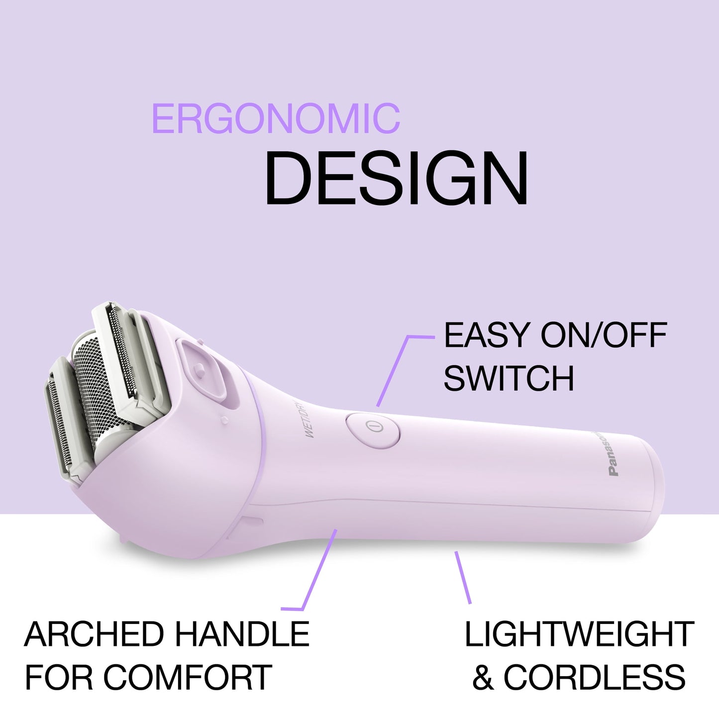 Panasonic ES-WWL6A 3-Blade Wet/Dry Women's Electric Shaver with Pop-up Trimmer