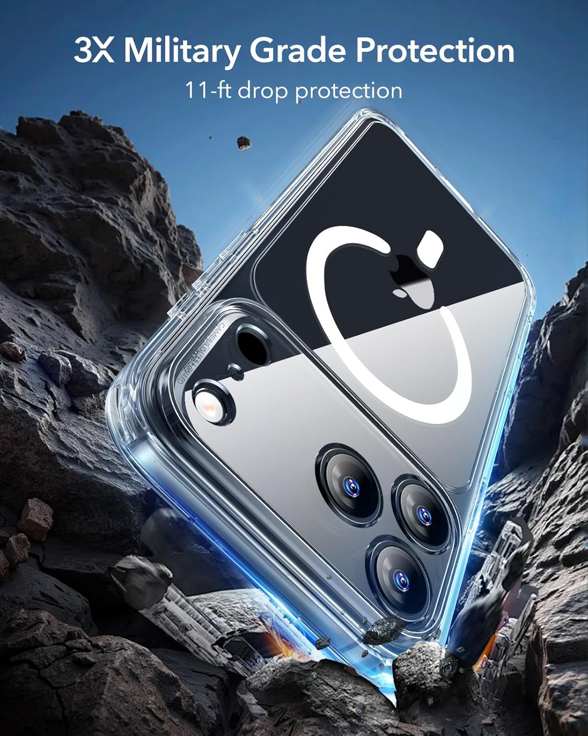 ESR iPhone 17 Pro Max Clear Case: MagSafe, Camera Control, Military-Grade Protection