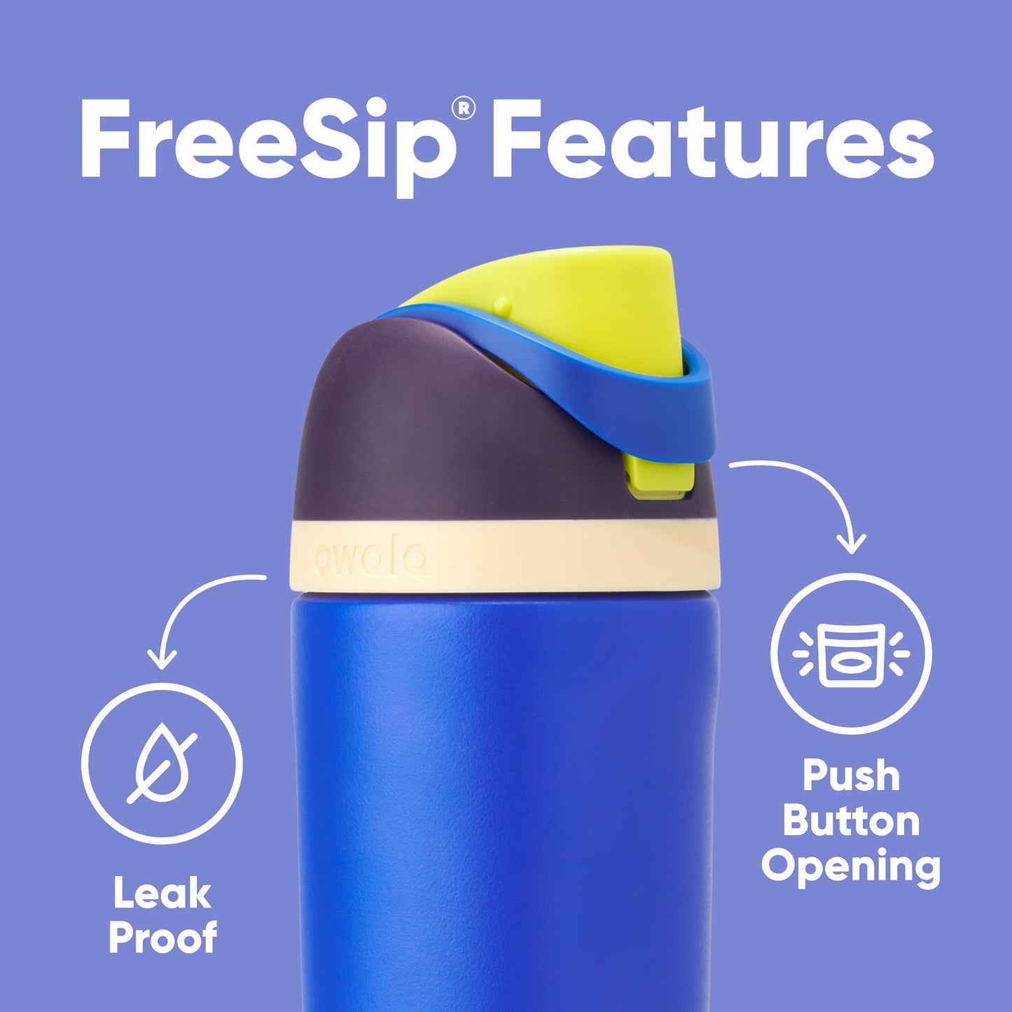 Owala FreeSip Insulated Stainless Steel Water Bottle with Straw, BPA-Free Sports Water Bottle, Great for Travel, 24 Oz, Denim - EBS PLATFORM INC.