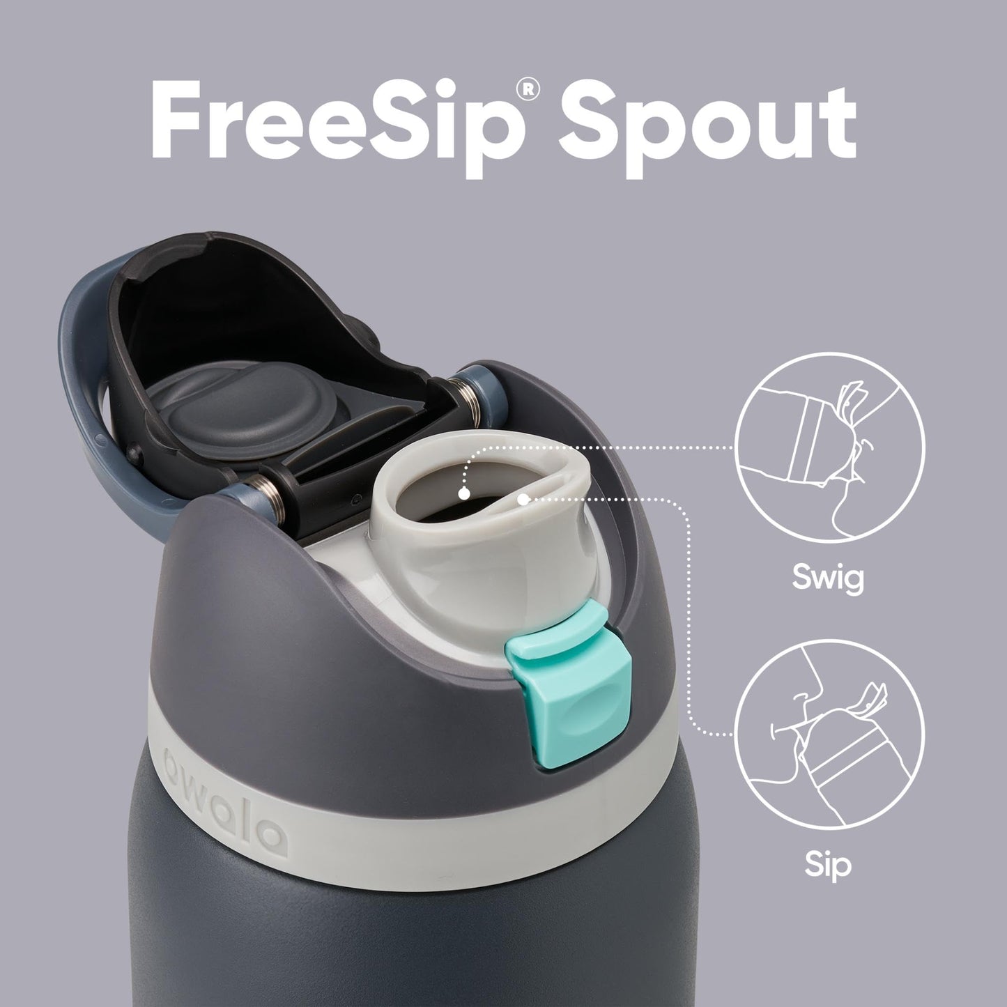 Owala FreeSip Insulated Stainless Steel Water Bottle with Straw, BPA-Free Sports Water Bottle, Great for Travel, 24 Oz, Denim - EBS PLATFORM INC.