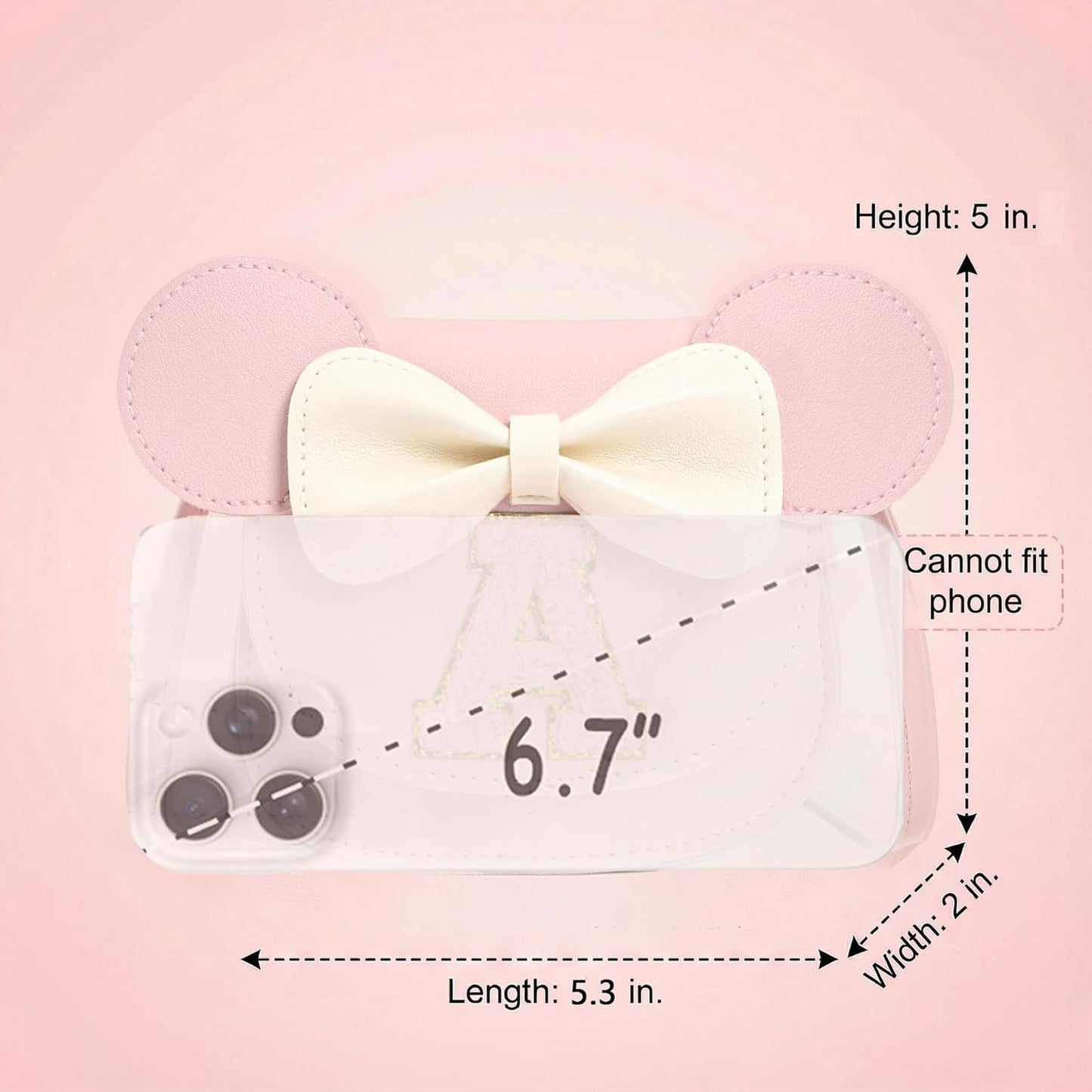 PRLINJSK Toddler Purse for Girls Birthday Gift, Little Girls Purse Kids Wallet Mouse Crossbody Bag Gift Set