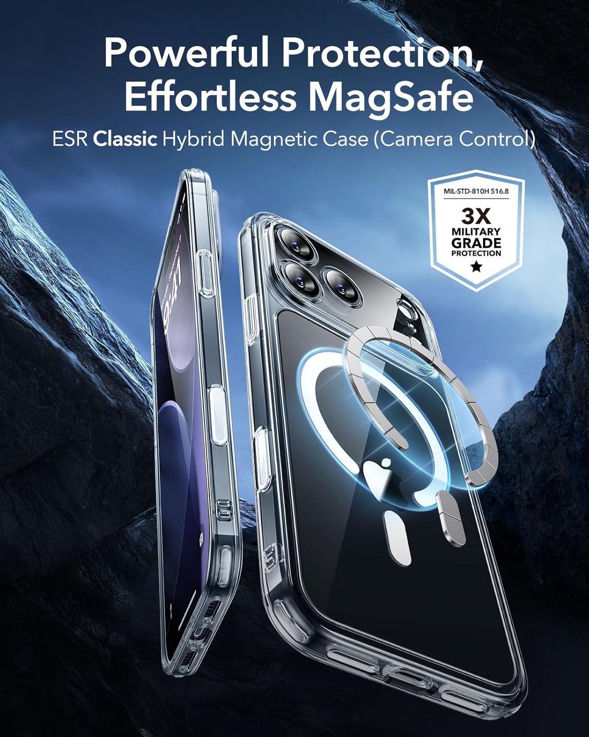 ESR iPhone 17 Pro Max Clear Case: MagSafe, Camera Control, Military-Grade Protection