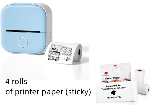 Portable Mini Thermal Label Printer Home Photo Printer Student Wrong Question Printer Bluetooth-compatible Mini Label Printer Price Tag - EBS PLATFORM INC.