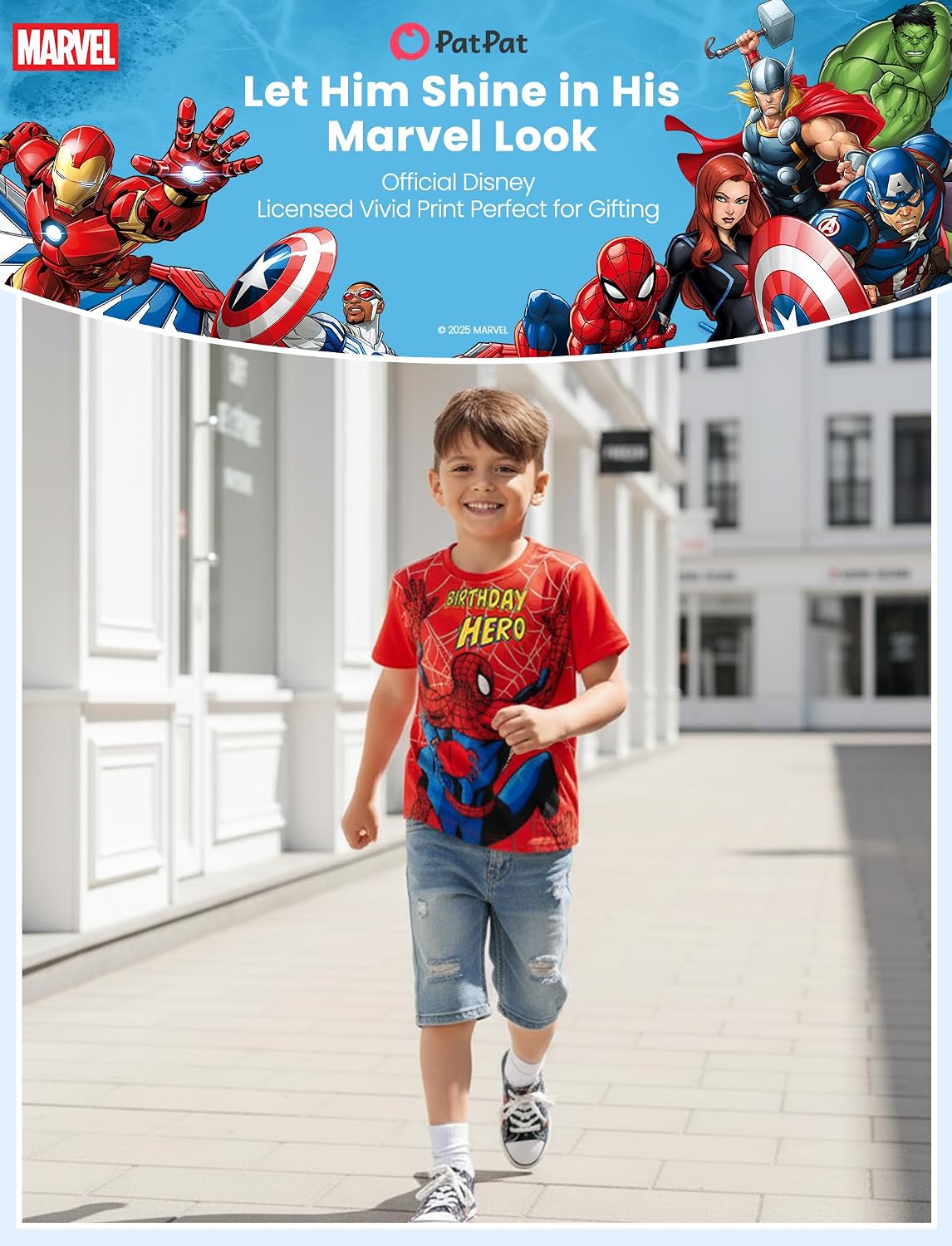 Disney Marvel Birthday Shirt for Boys and Girls 2-9 Years | Cotton Toddler Short Sleeve Graphic Tee | Kids Summer Clothes