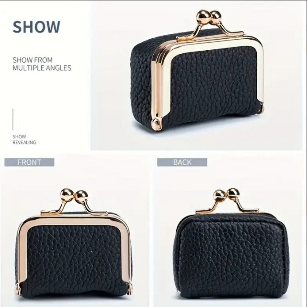 Genuine Leather Mini Jewelry Case, Portable Vintage Style Genuine Leather Coin Purse Jewelry Case For Earrings, Rings, Necklaces, Bracelets