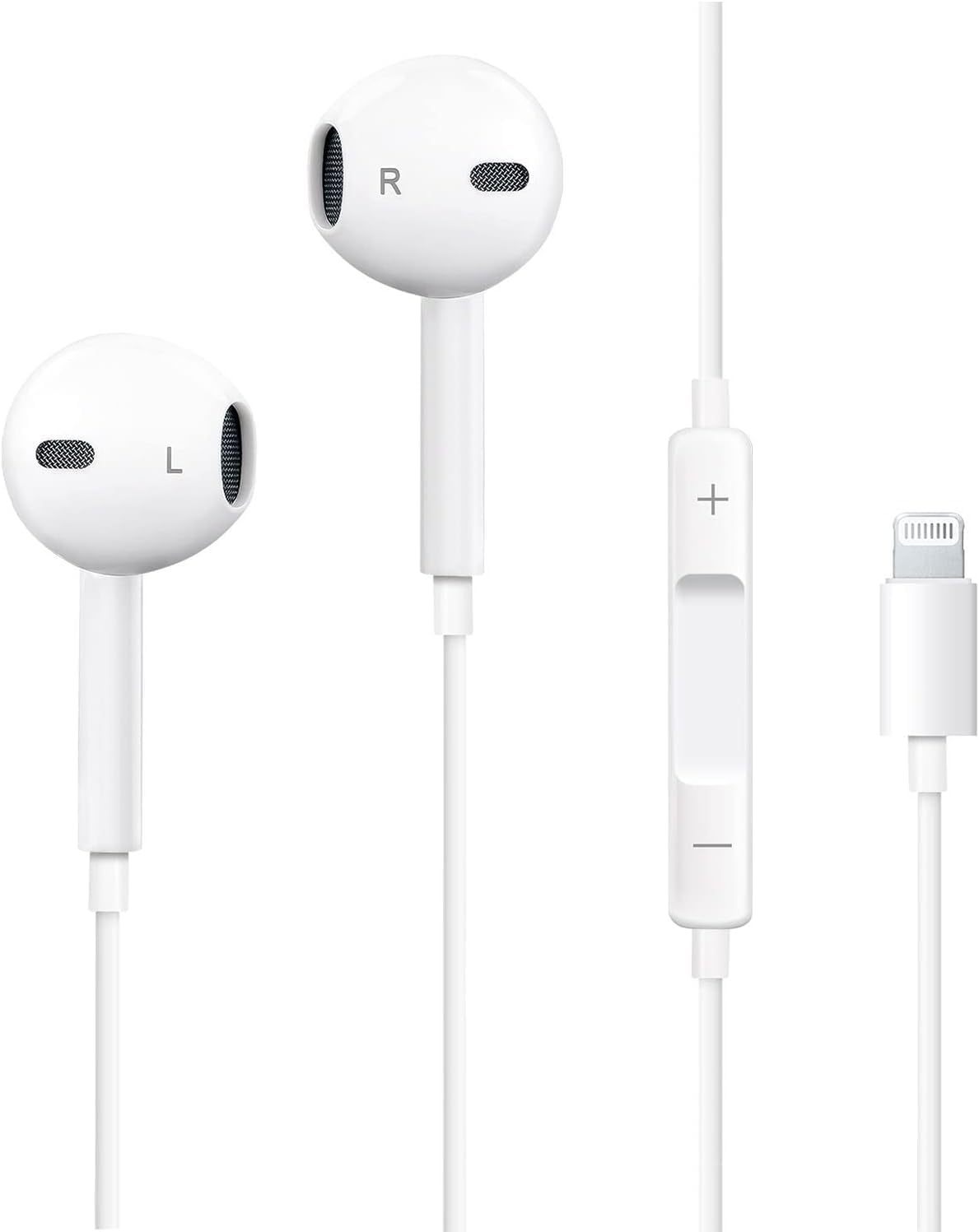 Lightning In-ear Headphones For IPhone14,13,12,11,7,8 Plus, XS, With Lightning Connector, IPhone Wired Earbuds, Built-in Remote Control To Control Music, Calls, And Volume