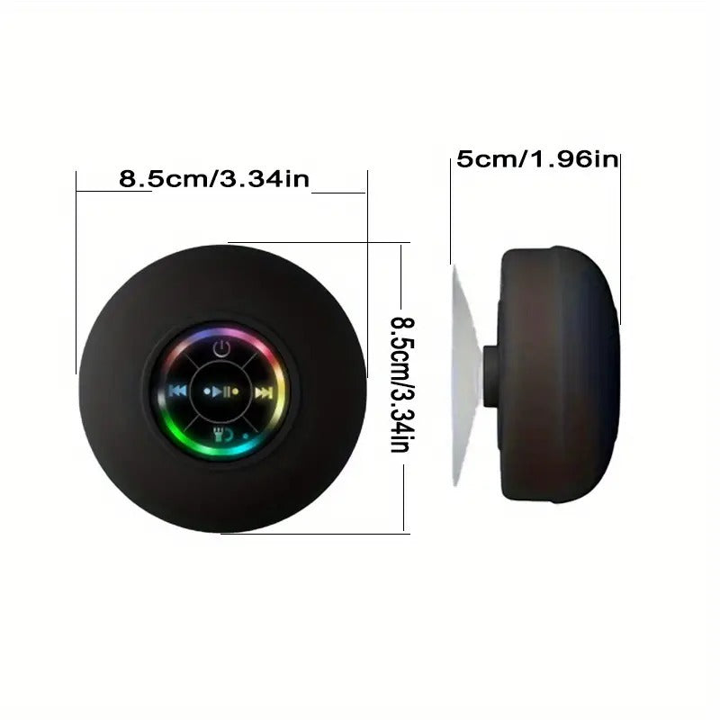 Wireless Speaker In The Bathroom - Audio, USB Charging Button Control, With Suction Cup, Secure Installation - Wireless Connection - EBS PLATFORM INC.