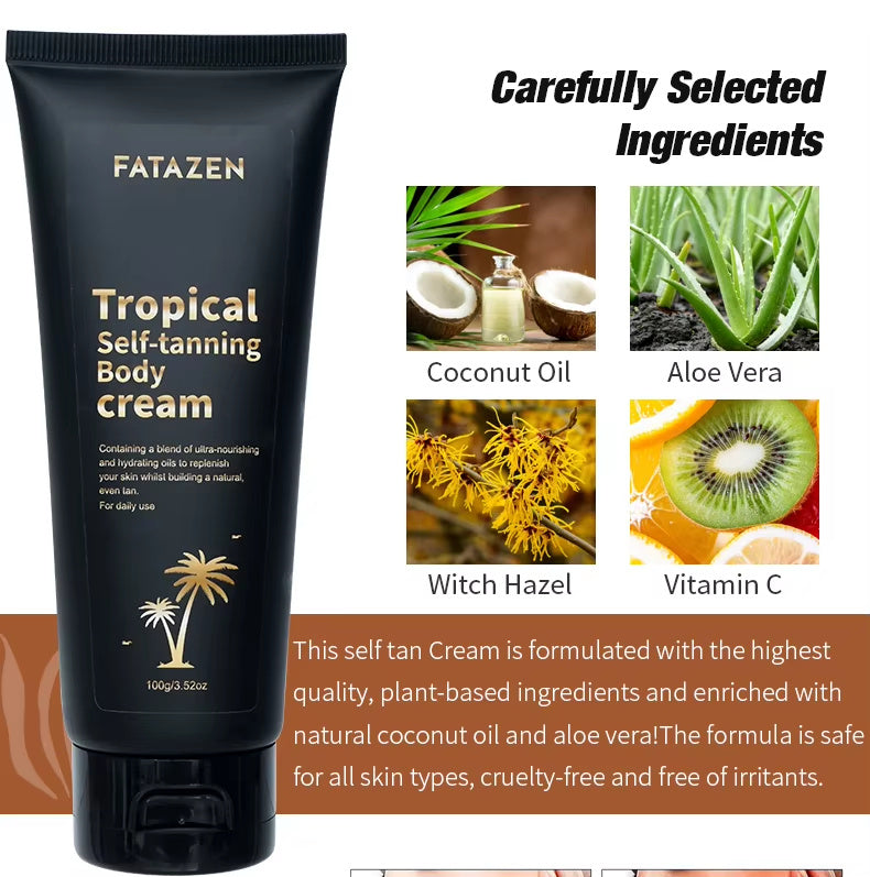 3Hrs Instant Dark Tanning Lotion Butter Body Care Sunscreen Suntan Oil Skincare OEM Self Tanner Sunless Tanning Cream For Body