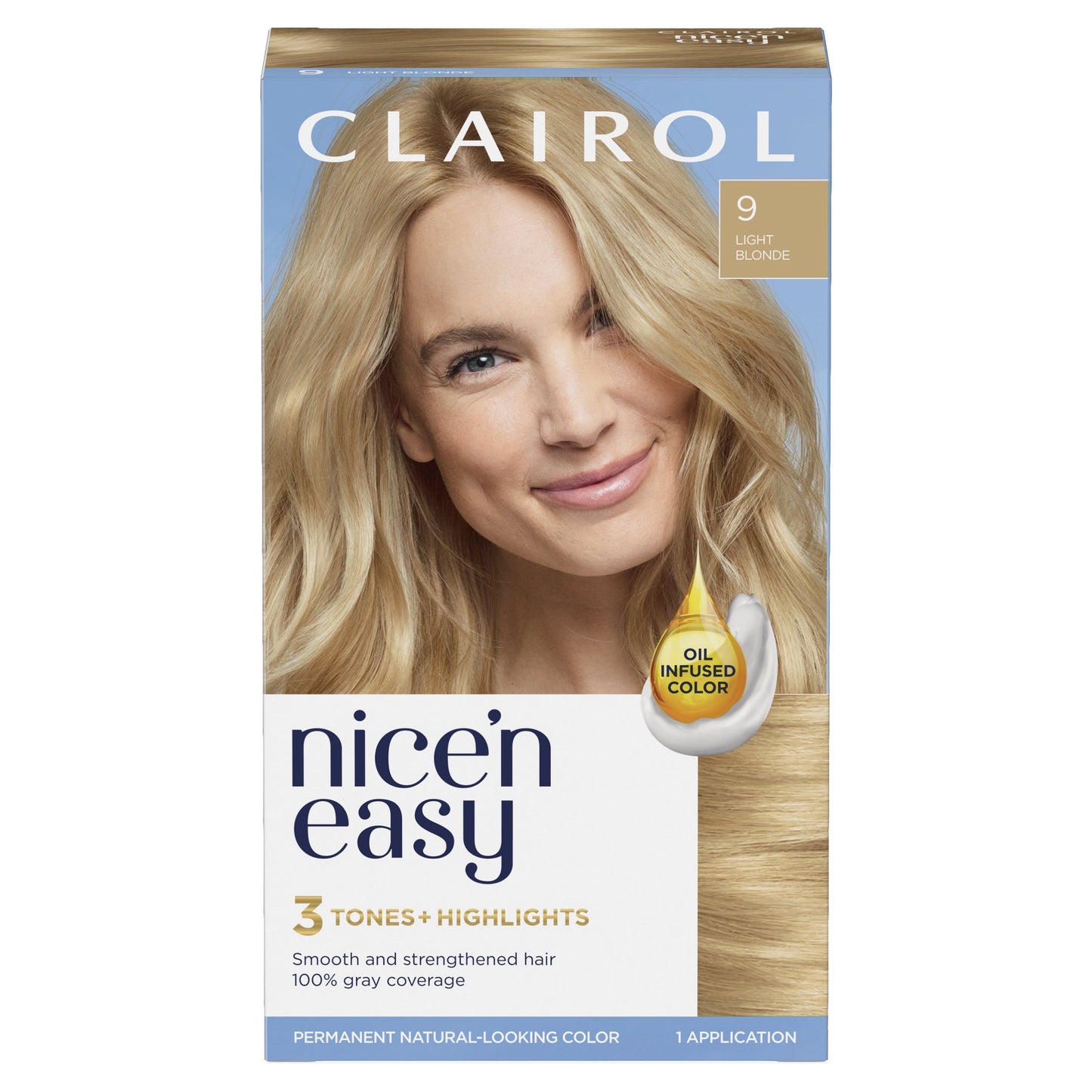 Clairol Nice'n Easy Permanent Hair Color Cream, 8R Medium Reddish Blonde, Hair Dye, 1 Application