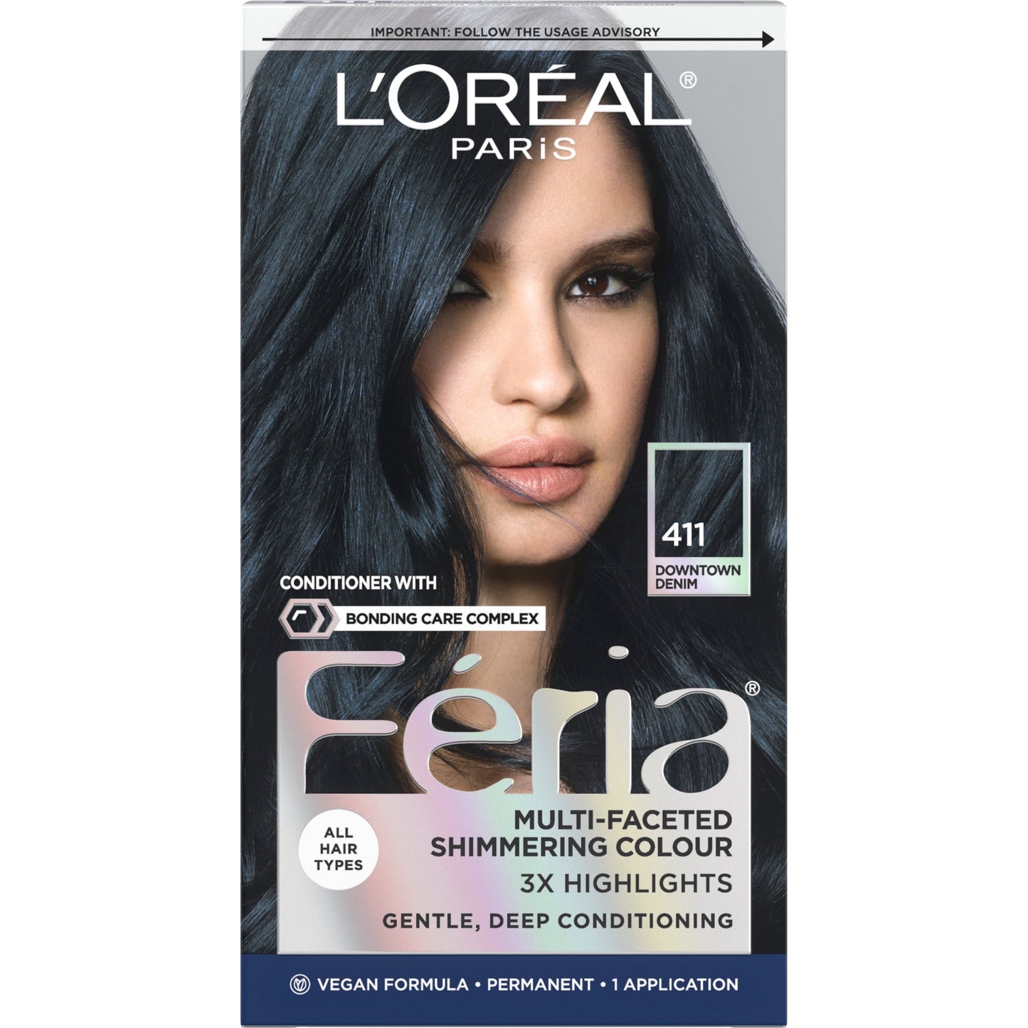 L'Oreal Paris Feria Shimmering Permanent Hair Color, R57 Cherry Crush, 1 Kit