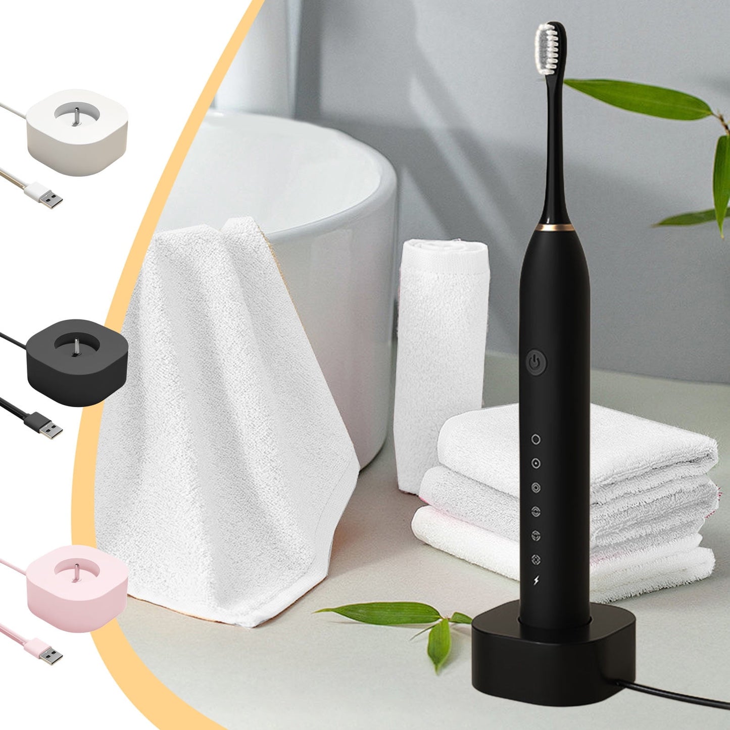 Nsxcdh Electric Toothbrush USB Charging Base,Fast Charger Dock for Toothbrush Handle with Overheat Protection Seasonal