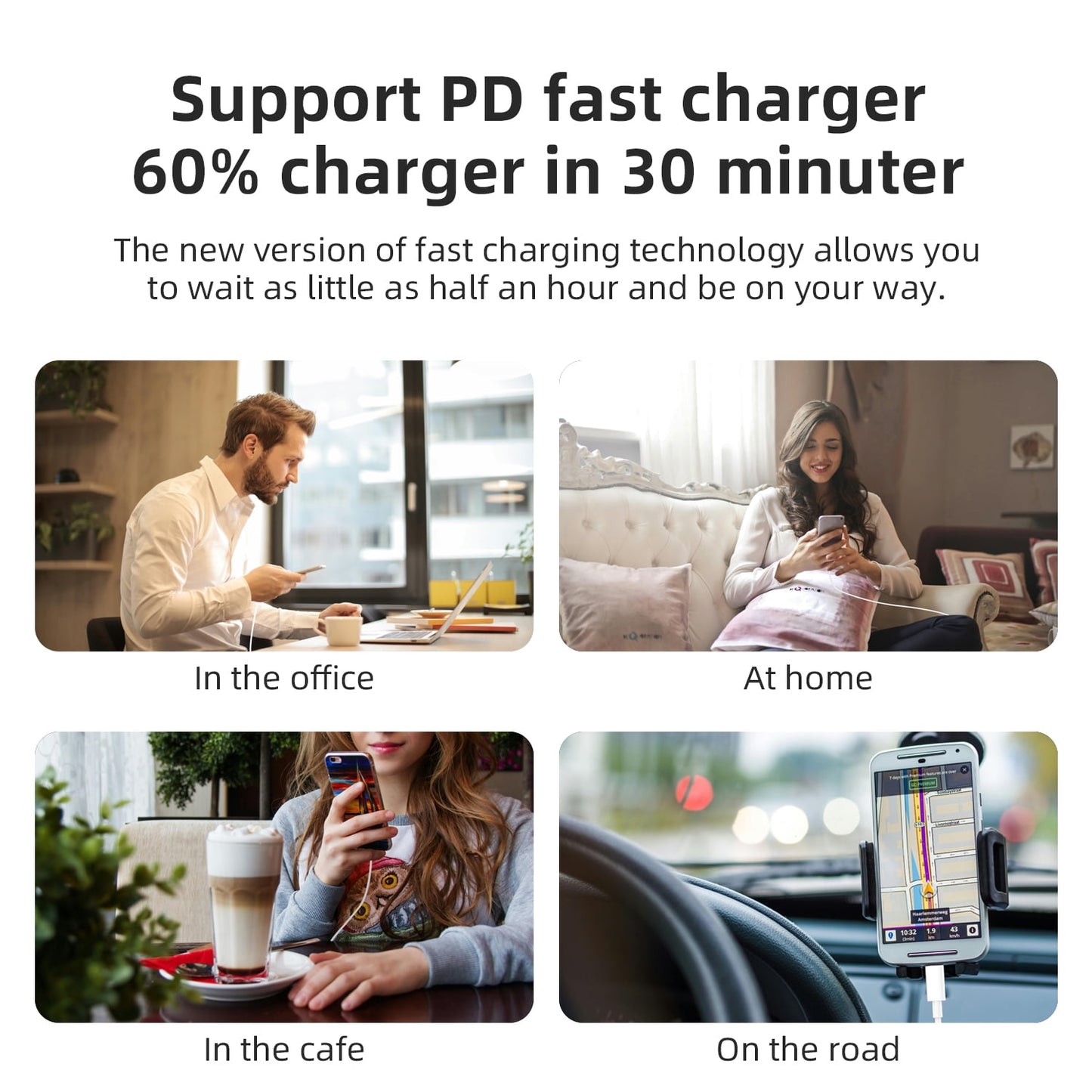 looyotul 20W USB C PD Fast Charger 2 Pack, Compact Type C Wall Charger Block,with 6ft USB C to C Cable for iPhone 15/16/17 Series, Samsung Galaxy, Google Pixel, iPad,Android (White)