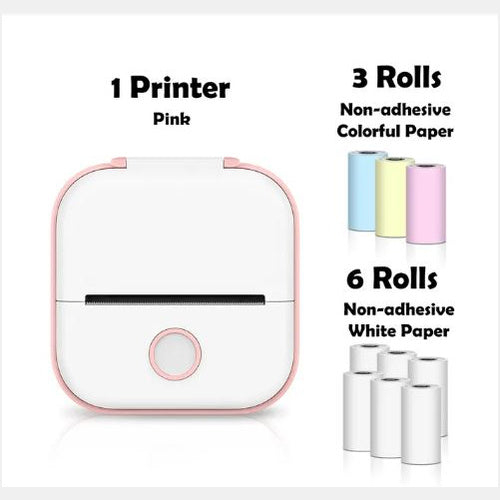 Portable Mini Thermal Label Printer Home Photo Printer Student Wrong Question Printer Bluetooth-compatible Mini Label Printer Price Tag - EBS PLATFORM INC.