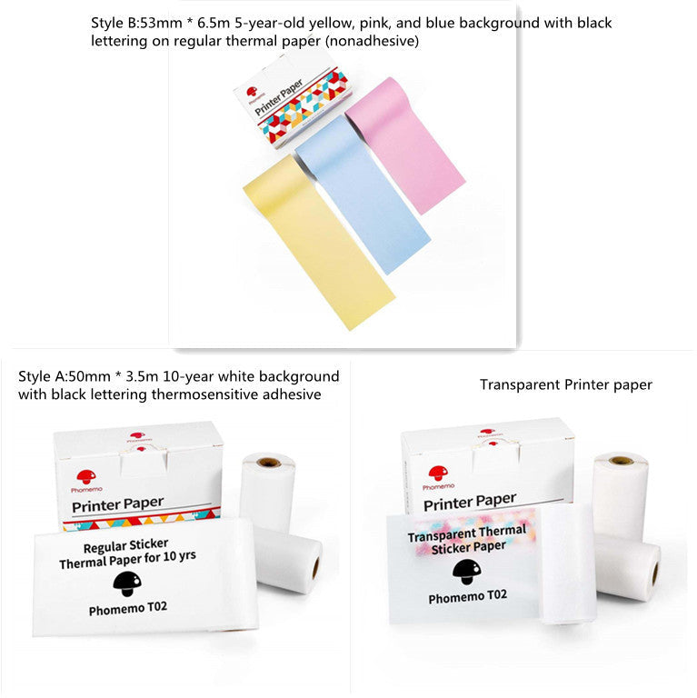 Portable Mini Thermal Label Printer Home Photo Printer Student Wrong Question Printer Bluetooth-compatible Mini Label Printer Price Tag - EBS PLATFORM INC.