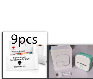 Portable Mini Thermal Label Printer Home Photo Printer Student Wrong Question Printer Bluetooth-compatible Mini Label Printer Price Tag - EBS PLATFORM INC.
