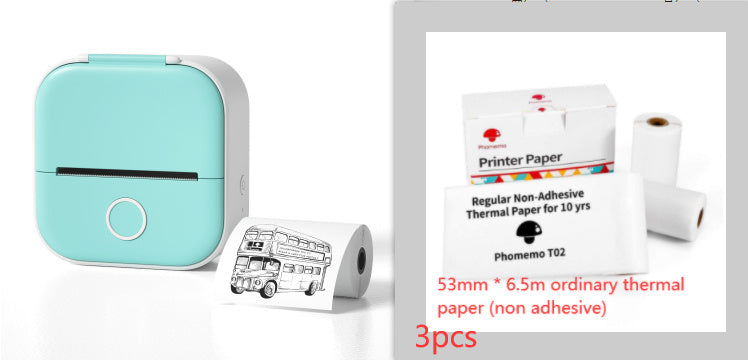 Portable Mini Thermal Label Printer Home Photo Printer Student Wrong Question Printer Bluetooth-compatible Mini Label Printer Price Tag - EBS PLATFORM INC.