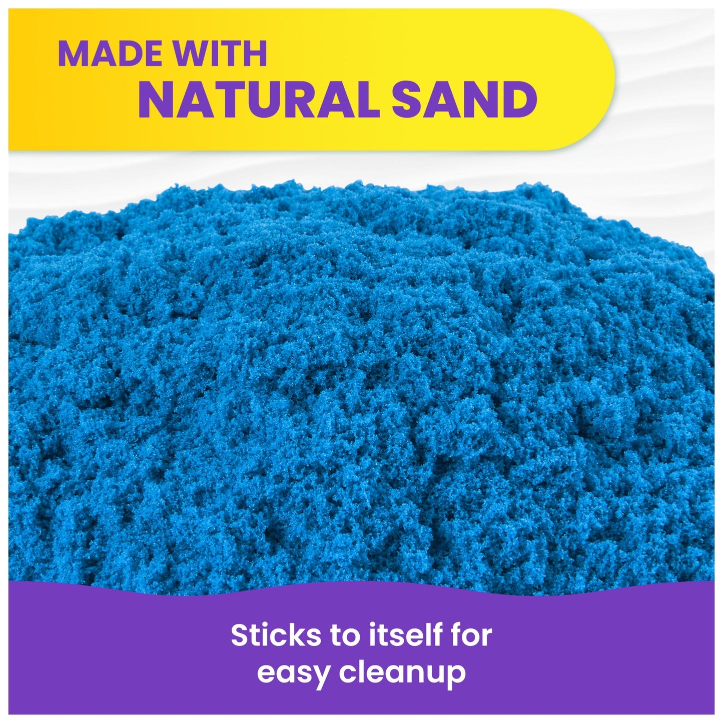 Kinetic Sand, 2lbs Blue Play Sand, Moldable Sensory Toys for Kids, Resealable Bag (Packaging May Vary), for Ages 3 and up