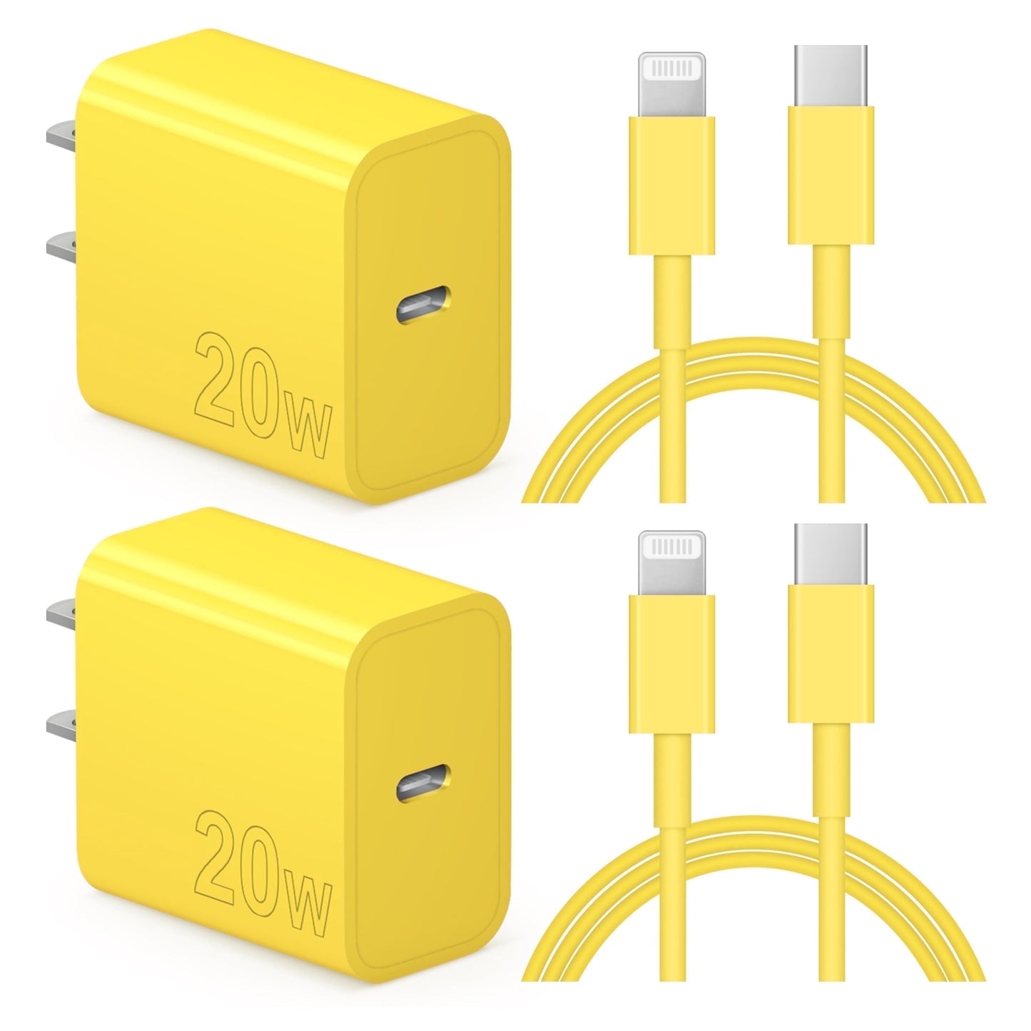 Coreykin 20W USB C Wall Charger-2 Pack Super Fast Charger with 6FT Cable-Compatible with iPhone 14/14Pro/13/13 Pro/12/12Pro/XS/Max/XR/X/8/8 Plus-Blue