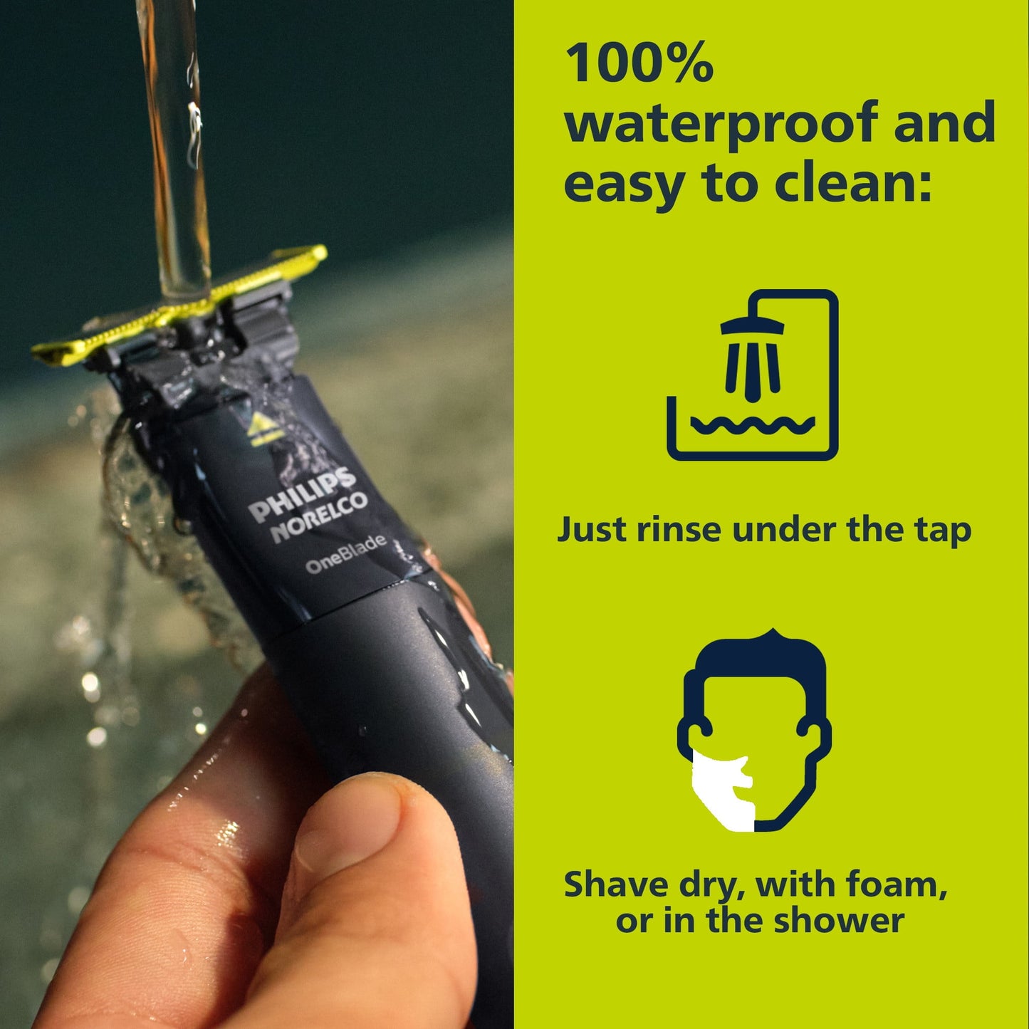 Philips Norelco Oneblade Original Face, Powered Electric Shaver and Trimmer, QP1424/70