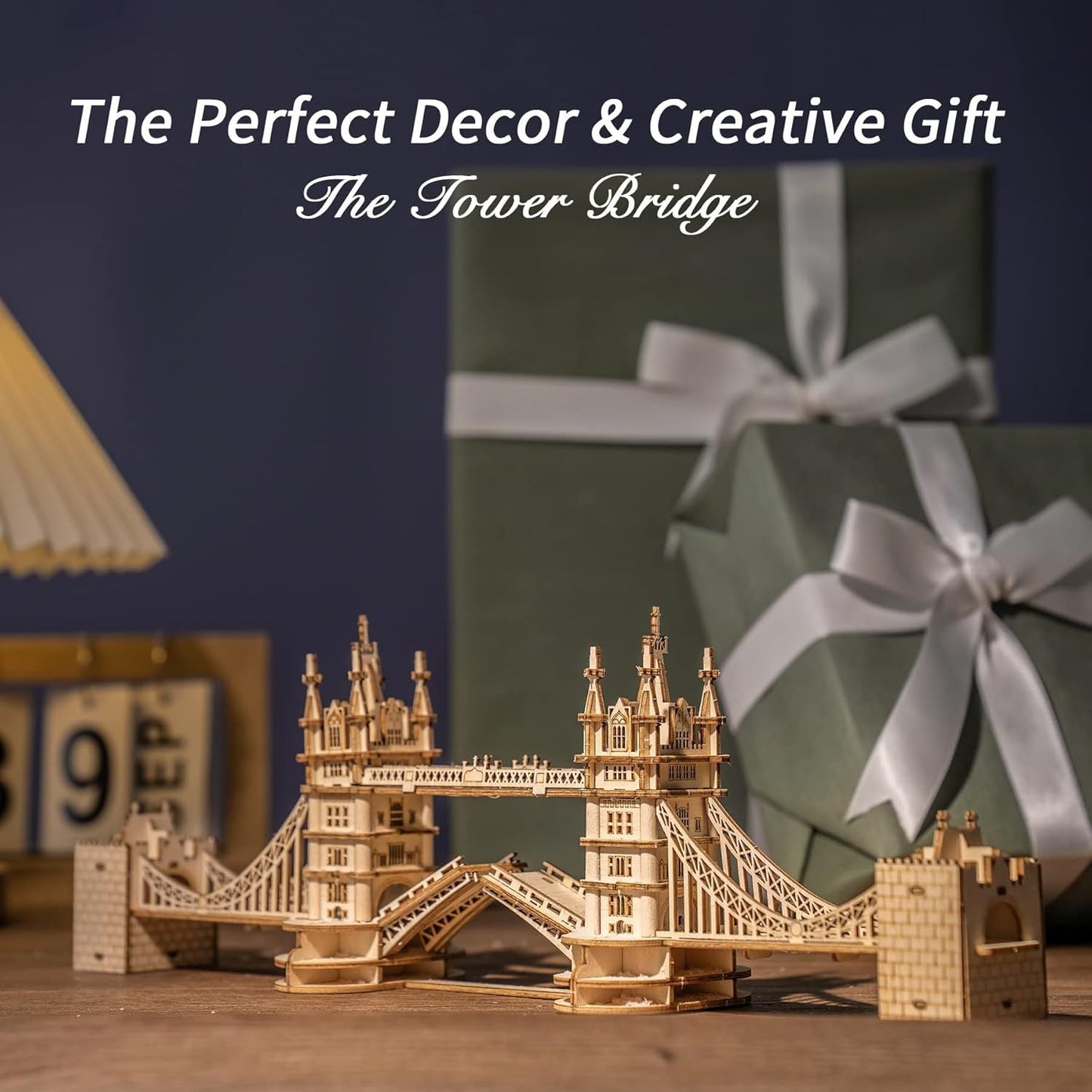 ROBOTIME 3D Wooden Puzzle London Tower Bridge Model Kit For Adults Xmas Gifts TG412 - EBS PLATFORM INC.