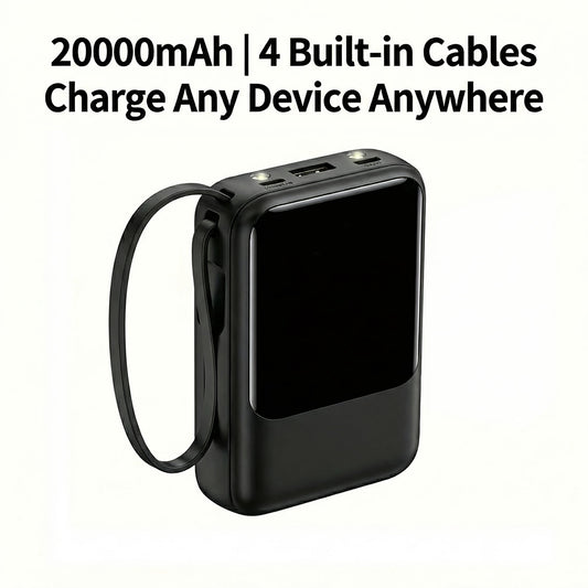 20000mAh Small Power Bank, 20W Charging Portable Power Bank, Slim Portable Charger LED Display, Small External Battery Pack Mobile Phone Charger, Holiday Gifts, Large Capacity