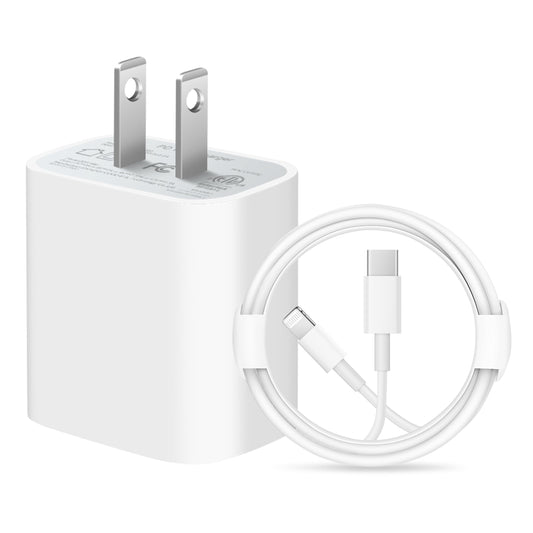 Coreykin 20W USB C Charger-Super Fast Charger with 6FT Cable-Compatible with iPhone 14/14Pro/14Pro Max/13/13 Pro/13Pro Max/12/12Pro/XS/Max/XR/X/8/8 Plus-White