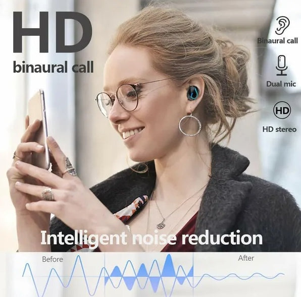 Bluetooth 5.1 Headset TWS Wireless Earphones Mini Earbuds Stereo Headphones IPX7 - EBS PLATFORM INC.