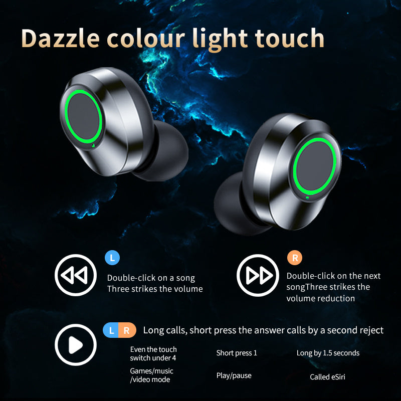 YD03 Wireless Bluetooth-compatible Headset TWS Large Screen Smart Digital Display In Ear Breathing Light - EBS PLATFORM INC.