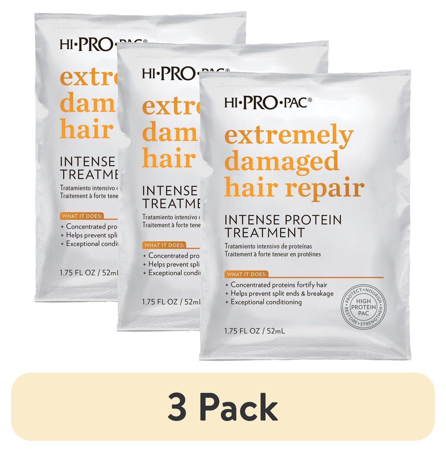 Hi-Pro-Pac Intense Protein Treatment to Repair Extremely Damaged Hair, 1.75 fl oz