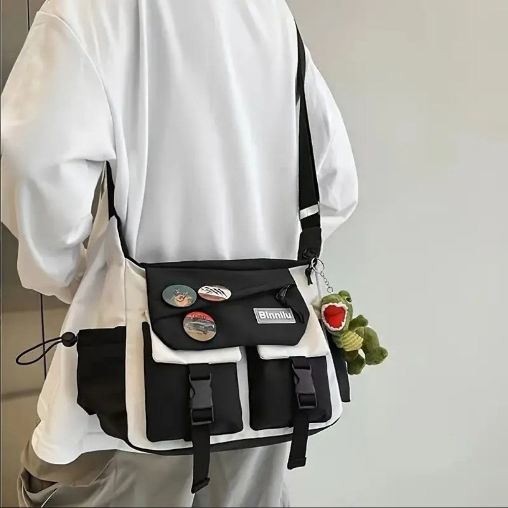 Versatile Crossbody Messenger Bag Backpack Large Capacity Aesthetic Cute Casual Travel Daypacks