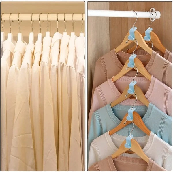 40 PCS Clothes Hanger Connector Hooks Closet Hangers Organizer Space Saving Clip - EBS PLATFORM INC.