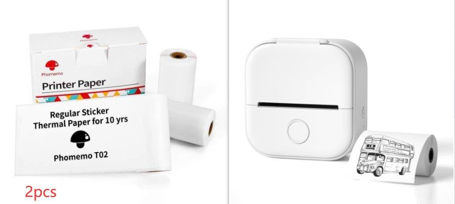 Portable Mini Thermal Label Printer Home Photo Printer Student Wrong Question Printer Bluetooth-compatible Mini Label Printer Price Tag - EBS PLATFORM INC.