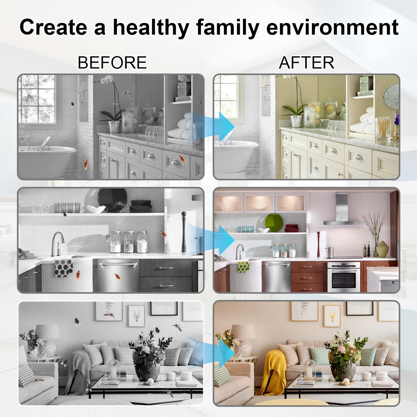 Jue-Fish Ultrasonic Pest Repeller, Mosquito Repellent Household Mosquito Repellent Cockroach Repellent Mouse Repellent Plug-In Intelligent Night Light - EBS PLATFORM INC.